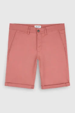 Teddy Smith Bermuda coupe chino SHORT CHINO BOIS DE ROSE BOISDEROSE New
