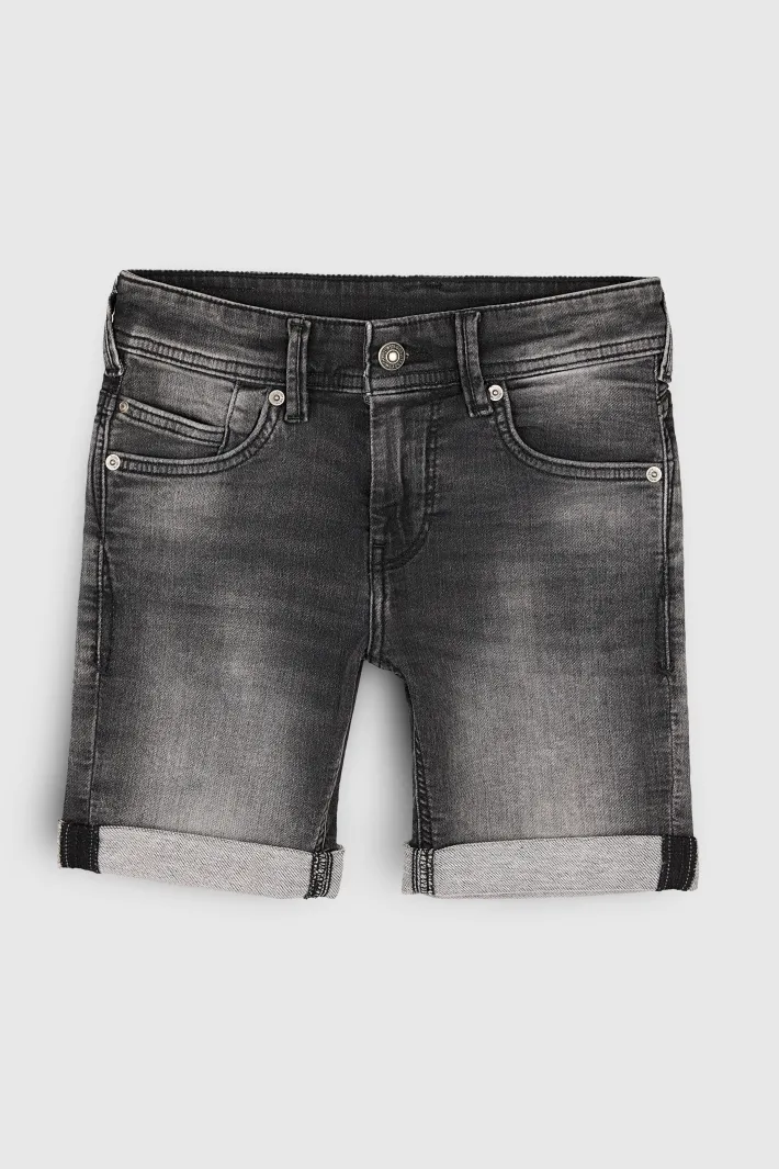 Teddy Smith Bermuda denim coupe 5 poches SCOTTY 3 JR DEEP GREY DEEPGREY Flash Sale