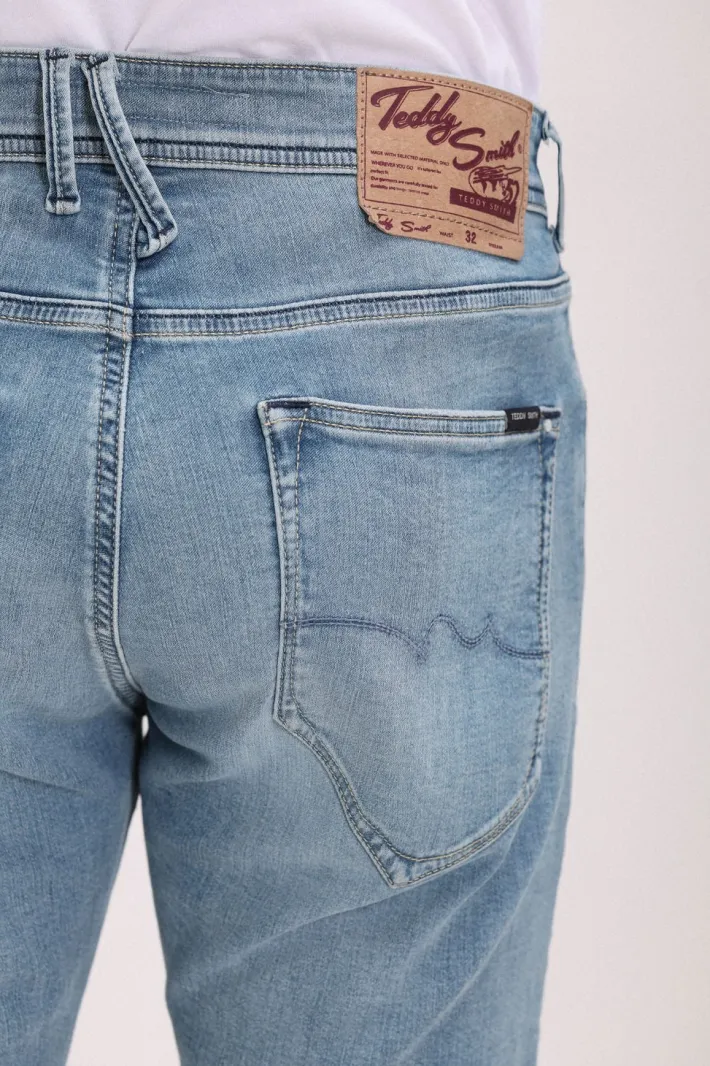 Teddy Smith Bermuda denim coupe 5 poches SCOTTY 3 REG FRIPP/INDIGO CLAIR MEDIUM FRIPP/INDIGOCLAIRMEDIUM Outlet