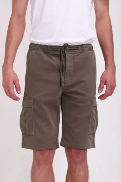 Teddy Smith Bermuda taille élastiquée SIKERS CARGO TURBULENCE KAKI TURBULENCEKAKI Flash Sale