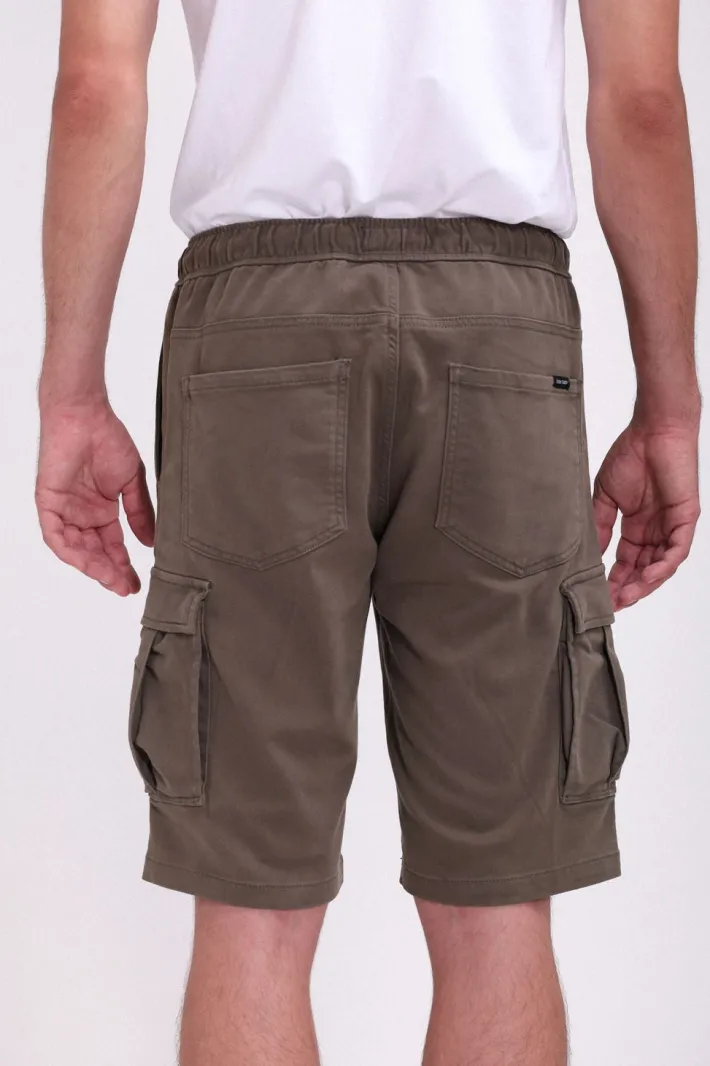 Teddy Smith Bermuda taille élastiquée SIKERS CARGO TURBULENCE KAKI TURBULENCEKAKI Flash Sale