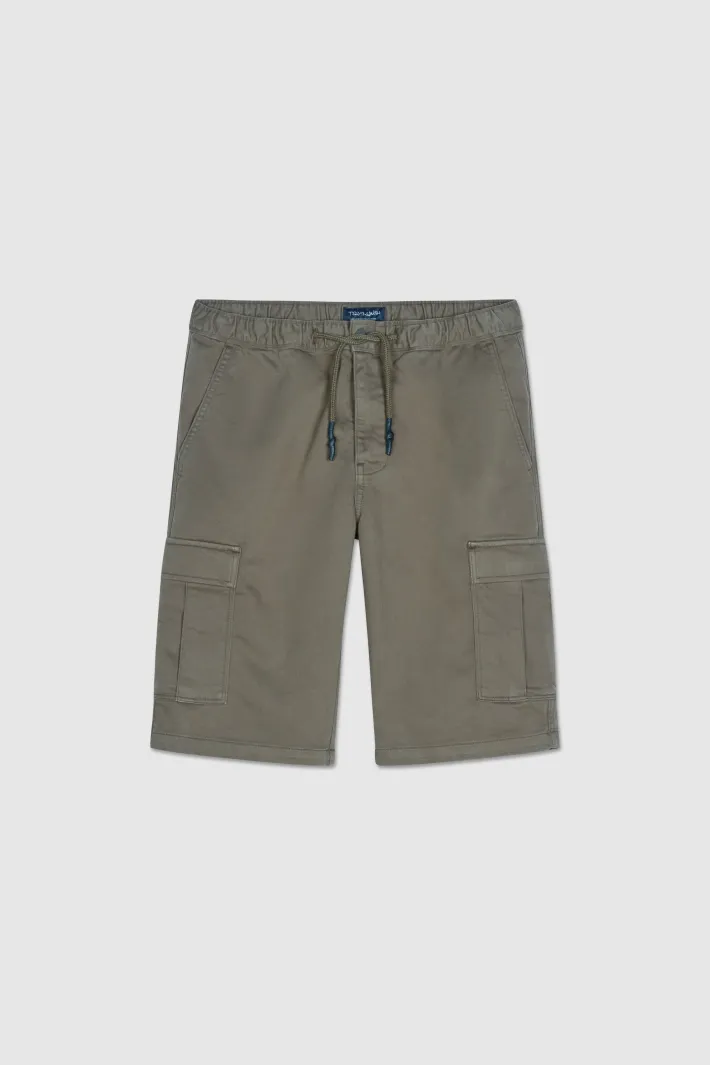 Teddy Smith Bermuda taille élastiquée SIKERS CARGO TURBULENCE KAKI TURBULENCEKAKI Flash Sale