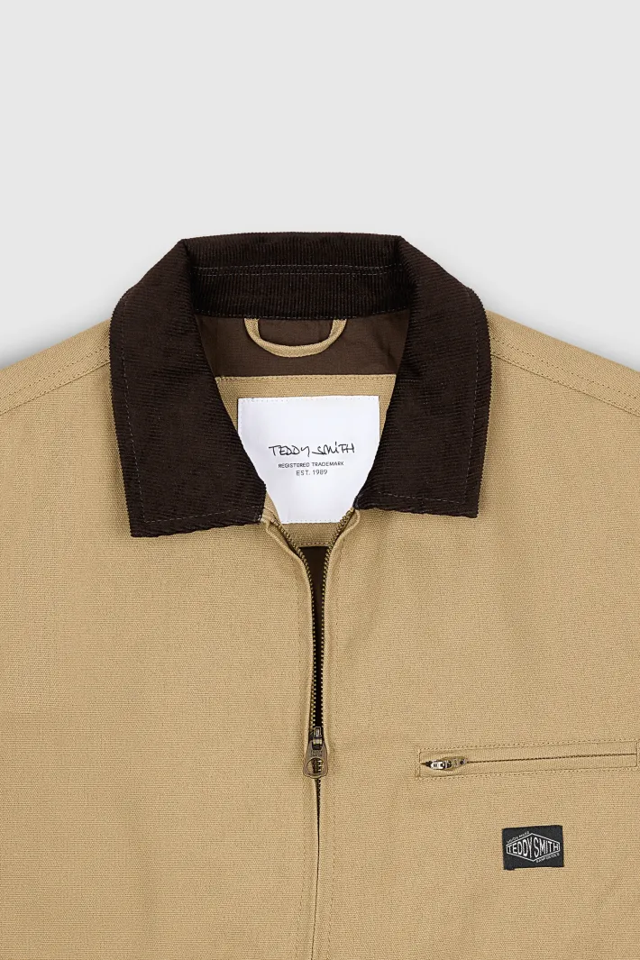 Teddy Smith Blouson B-DENVER WORKER BEIGE WORKERBEIGE Cheap
