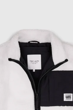 Teddy Smith Blouson B-SHERP JR MIDDLE WHITE Flash Sale