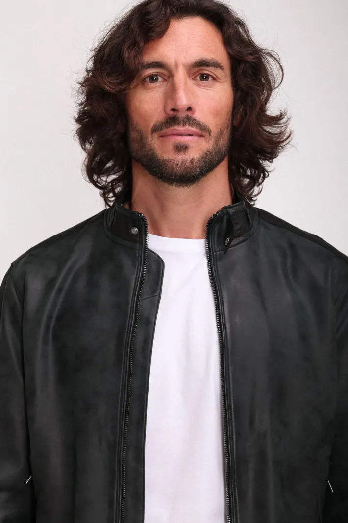 Teddy Smith Blouson en simili cuir B-CHURCH CHARBON Shop