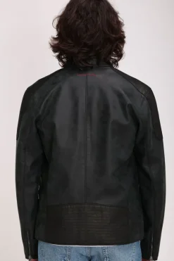 Teddy Smith Blouson en simili cuir B-CHURCH CHARBON Shop