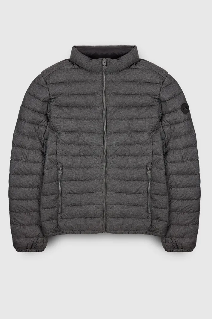 Teddy Smith Blouson léger col montant BLIGHT MELANGE BLACK MELANGEBLACK Cheap