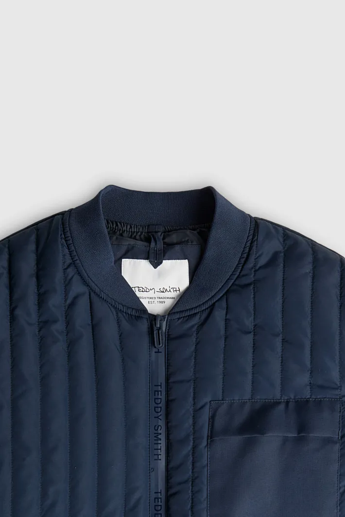 Teddy Smith Blouson matelassé avec col bombers B-EVO TOTAL NAVY Clearance