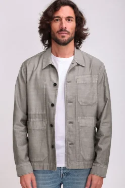 Teddy Smith Blouson mi-saison en coton style worker B-WOODLEY FADED KAKI Best Sale