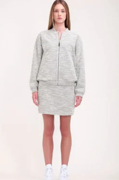 Teddy Smith Bomber en matière fantaisie BAVA MIDDLE WHITE New