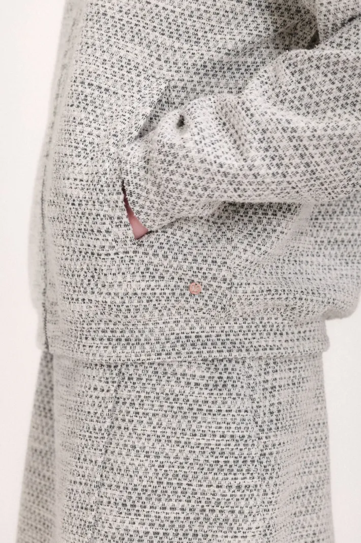 Teddy Smith Bomber en matière fantaisie BAVA MIDDLE WHITE New
