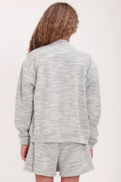 Teddy Smith Bomber en matière fantaisie B-AVA JR MIDDLE WHITE Store
