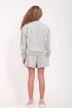 Teddy Smith Bomber en matière fantaisie B-AVA JR MIDDLE WHITE Store
