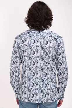 Teddy Smith Chemise à pinces avec col français C-AXEL ML BLANC/FLORAL Best Sale