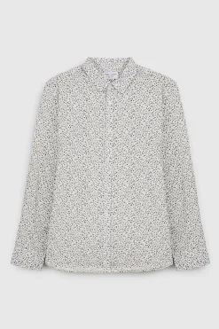Teddy Smith Chemise à pinces col français CARTON ML BLANC/MICRO FLORAL BLANC/MICROFLORAL Hot
