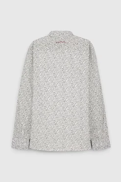 Teddy Smith Chemise à pinces col français CARTON ML BLANC/MICRO FLORAL BLANC/MICROFLORAL Hot