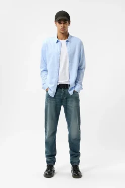 Teddy Smith Chemise à pinces col français CARTON ML BLEU ECUME BLEUECUME Best Sale