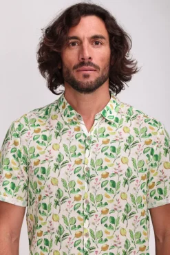 Teddy Smith Chemise col français à pinces C-DIETER MC MIDDLE WHITE MIDDLEWHITE Store