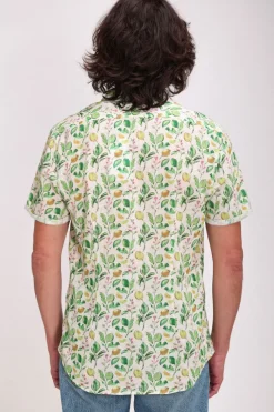 Teddy Smith Chemise col français à pinces C-DIETER MC MIDDLE WHITE MIDDLEWHITE Store