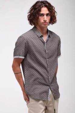 Teddy Smith Chemise col français à pinces C-DIETER MC TOTAL NAVY TOTALNAVY Hot