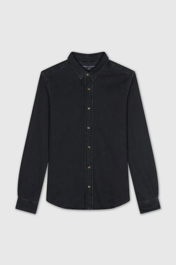 Teddy Smith Chemise en jean C-ARTHUR ML BLACK USED Cheap