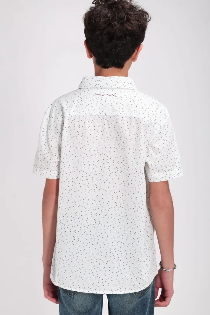 Teddy Smith Chemise manches courtes C-HOOK MC JR BLANC New