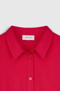 Teddy Smith Chemise manches courtes en viscose C-ELLIE JAFFY PINK JAFFYPINK Store