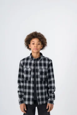 Teddy Smith Chemise manches longues à carreaux BILLY ML JR CHARBON Store