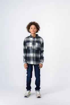 Teddy Smith Chemise manches longues à carreaux BILLY ML JR VERT SCARABE VERTSCARABE Shop