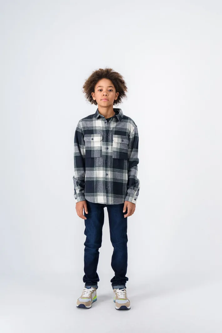 Teddy Smith Chemise manches longues à carreaux BILLY ML JR VERT SCARABE VERTSCARABE Shop