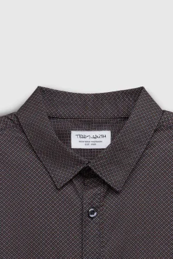 Teddy Smith Chemise manches longues CARTON ML STRET TOTAL NAVY/MICRO DOTS TOTALNAVY/MICRODOTS Outlet