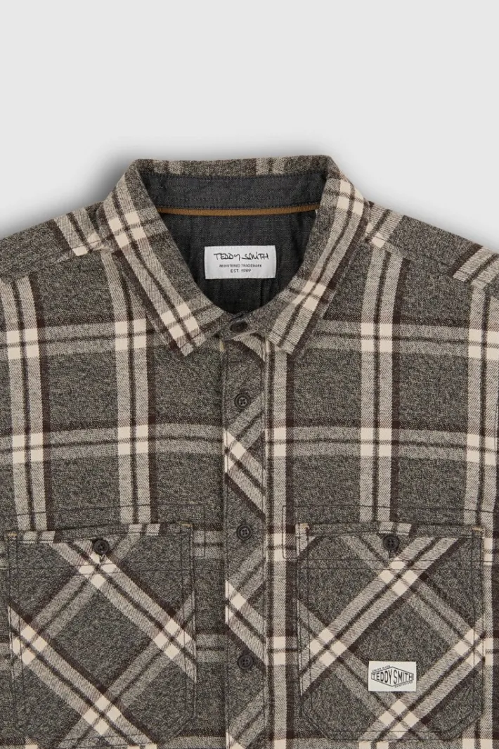 Teddy Smith Chemise manches longues en twill TRENT ML MELANGE BLACK MELANGEBLACK Store