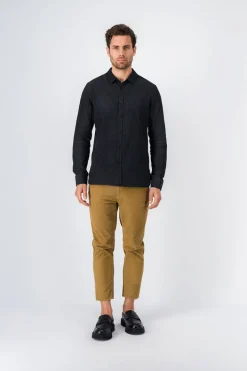 Teddy Smith Chemise manches longues en velours CARTON VELVET ML DARK NAVY Online