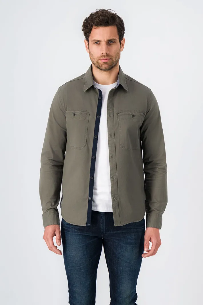 Teddy Smith Chemise manches longues en twill TRENT ML TURBULENCE KAKI TURBULENCEKAKI Best