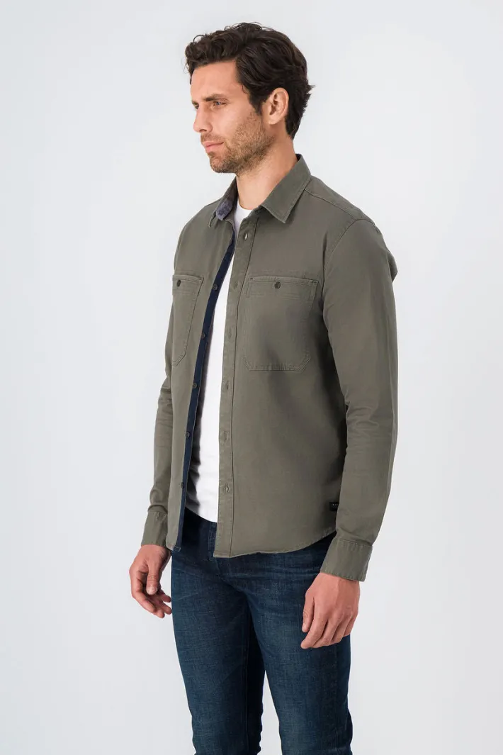 Teddy Smith Chemise manches longues en twill TRENT ML TURBULENCE KAKI TURBULENCEKAKI Best
