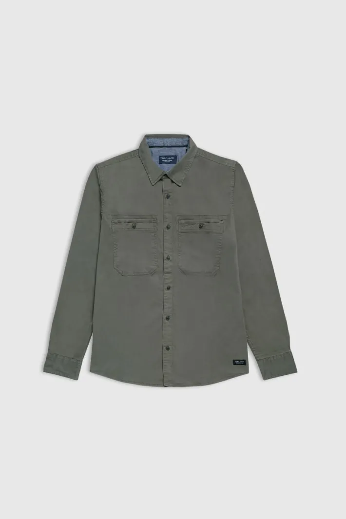 Teddy Smith Chemise manches longues en twill TRENT ML TURBULENCE KAKI TURBULENCEKAKI Best