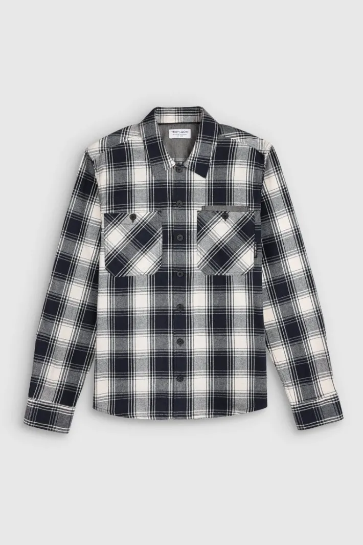 Teddy Smith Chemise manches longues flanelle à carreaux TURNEL ML TOTAL NAVY TOTALNAVY Discount