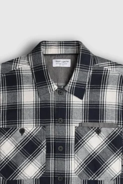 Teddy Smith Chemise manches longues flanelle à carreaux TURNEL ML TOTAL NAVY TOTALNAVY Discount