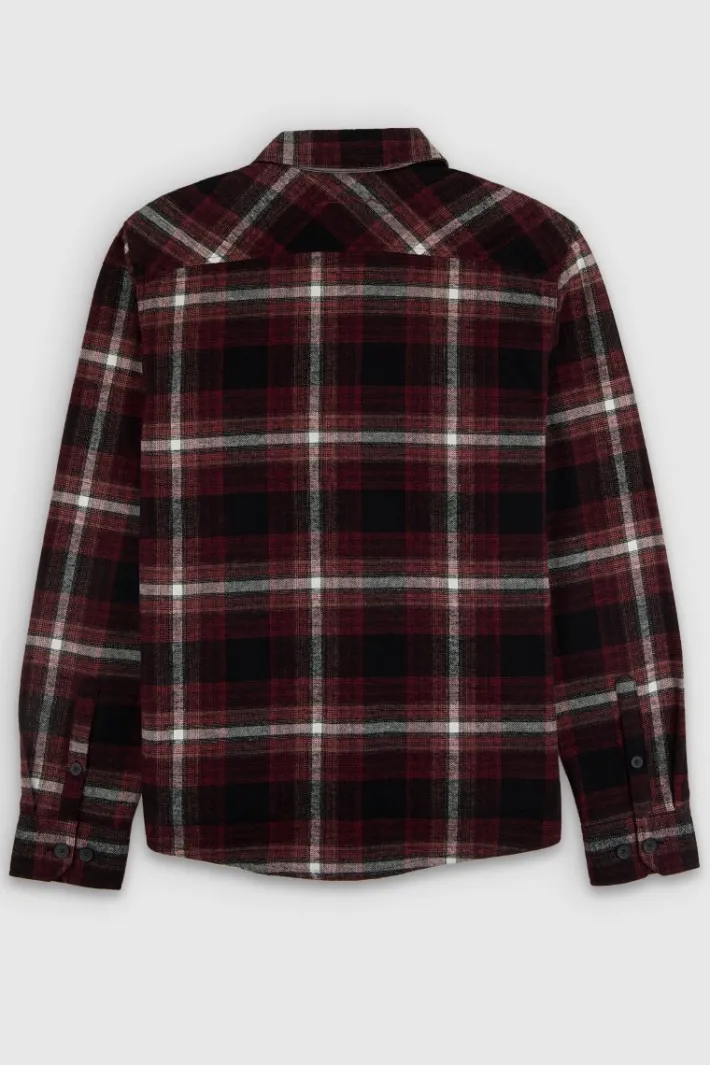 Teddy Smith Chemise manches longues flanelle à carreaux TURNEL ML SCARLET RED SCARLETRED Shop
