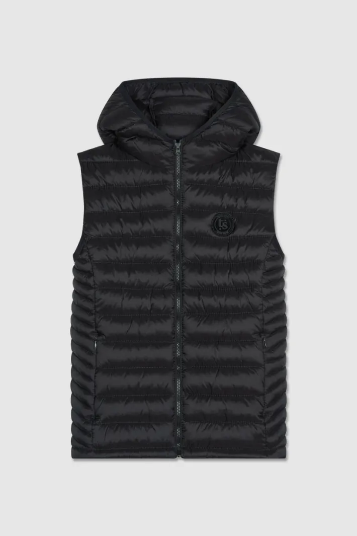 Teddy Smith Doudoune légère sans manches B-TERRY 2 W HOOD CHARBON New