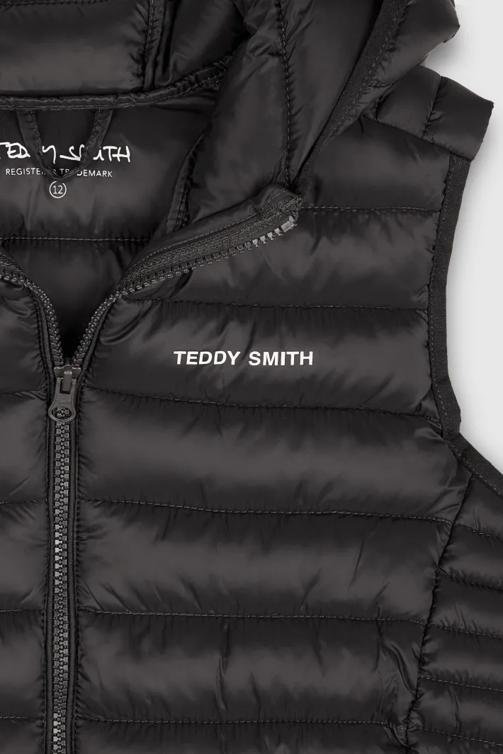 Teddy Smith Doudoune sans manches à capuche B-TERRY HOOD JR CHARBON Hot