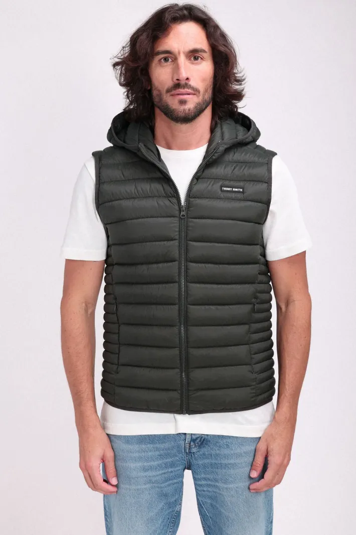 Teddy Smith Doudoune sans manches à capuche B-TERRY HOOD 2 DEEP KAKI DEEPKAKI Best Sale