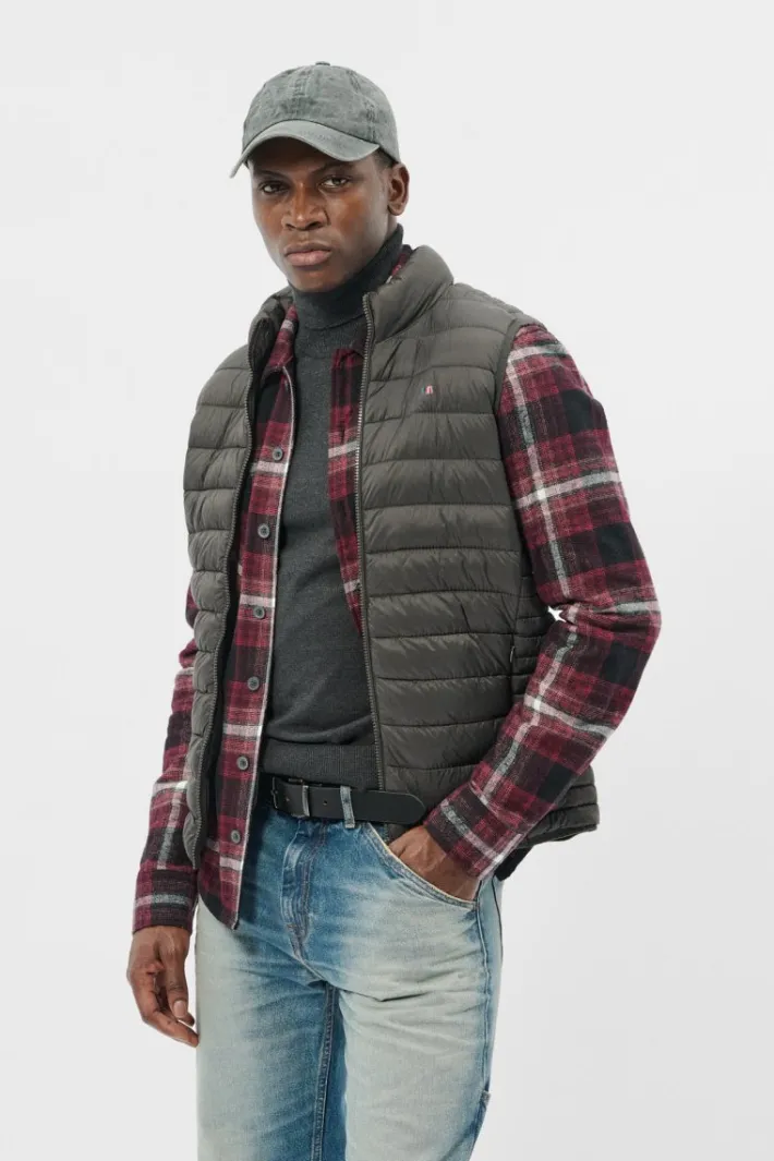 Teddy Smith Doudoune sans manches col montant B-TERRY MINERAL KAKI MINERALKAKI Discount