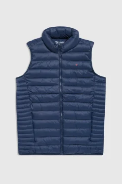 Teddy Smith Doudoune sans manches col montant B-TERRY METAL BLUE METALBLUE Fashion