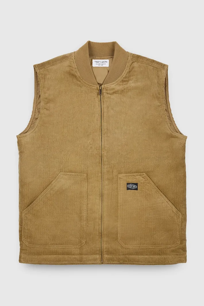 Teddy Smith Gilet G-AMERY ZIP WORKER BEIGE WORKERBEIGE Hot