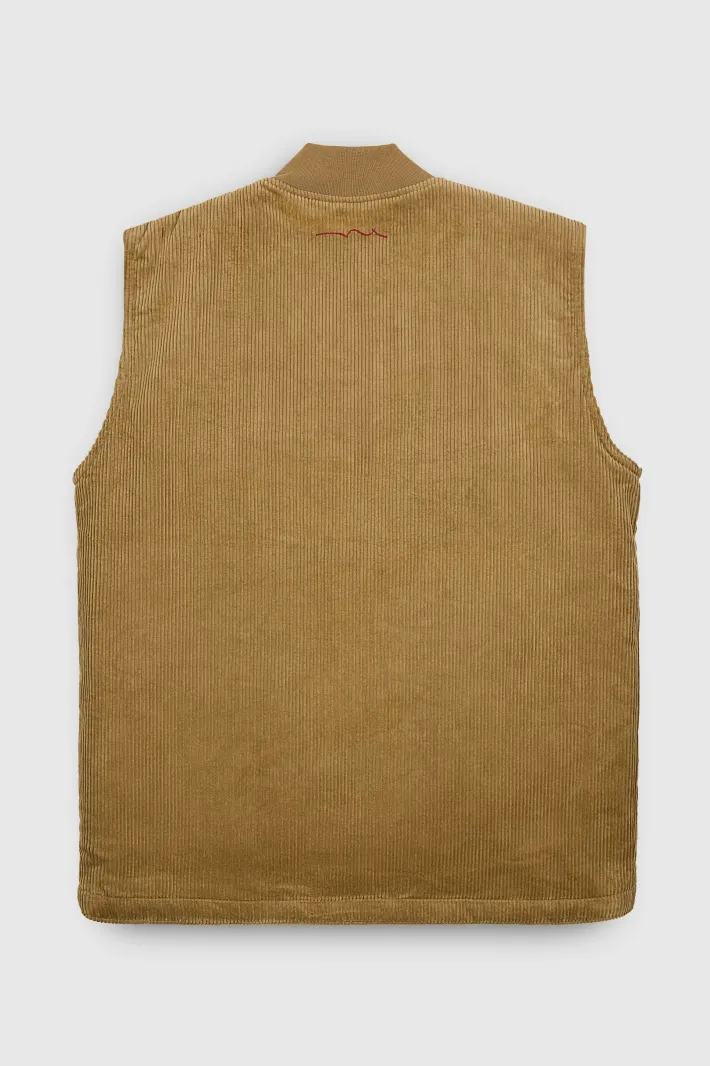 Teddy Smith Gilet G-AMERY ZIP WORKER BEIGE WORKERBEIGE Hot