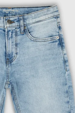 Teddy Smith Jean coupe 5 poches SLIM BOY JR BLEACHED Shop