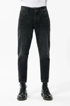 Teddy Smith Jean coupe décontractée DAD CROPPED BLACK USED BLACKUSED New