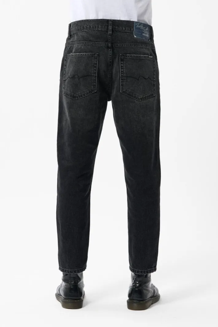 Teddy Smith Jean coupe décontractée DAD CROPPED BLACK USED BLACKUSED New