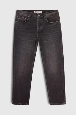 Teddy Smith Jean coupe décontractée DAD CROPPED BLACK USED BLACKUSED New